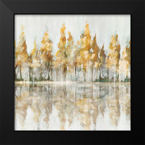 Across the Narrow Lake Black Modern Wood Framed Art Print by Isabelle Z