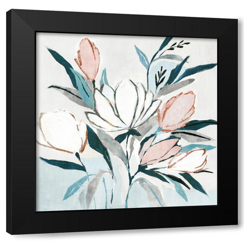 Blue Monday I Black Modern Wood Framed Art Print by Isabelle Z