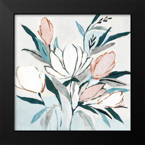 Blue Monday I Black Modern Wood Framed Art Print by Isabelle Z