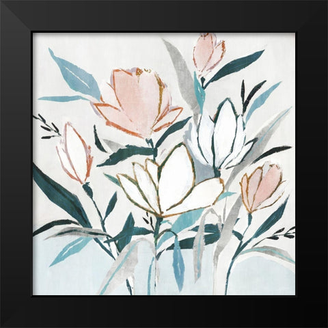 Blue Monday II Black Modern Wood Framed Art Print by Isabelle Z