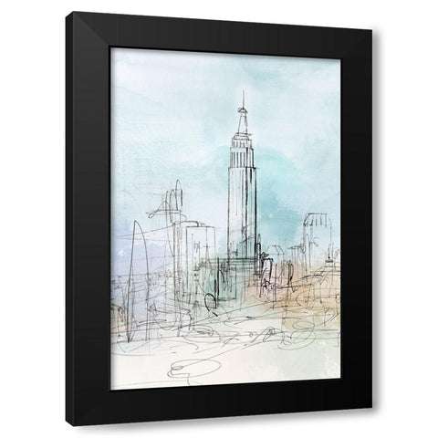 Blue London  Black Modern Wood Framed Art Print by Isabelle Z