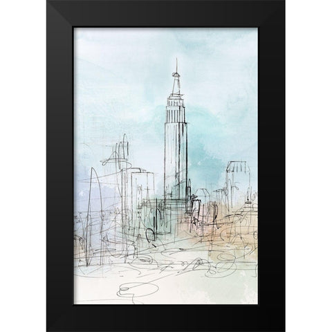 Blue London  Black Modern Wood Framed Art Print by Isabelle Z