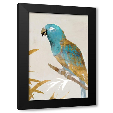 Blue Parrot II Black Modern Wood Framed Art Print by Isabelle Z