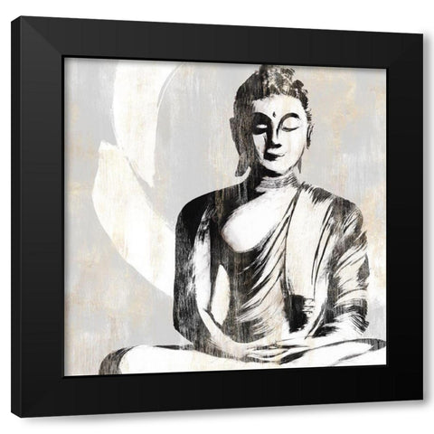 Buddha II Black Modern Wood Framed Art Print with Double Matting by Isabelle Z