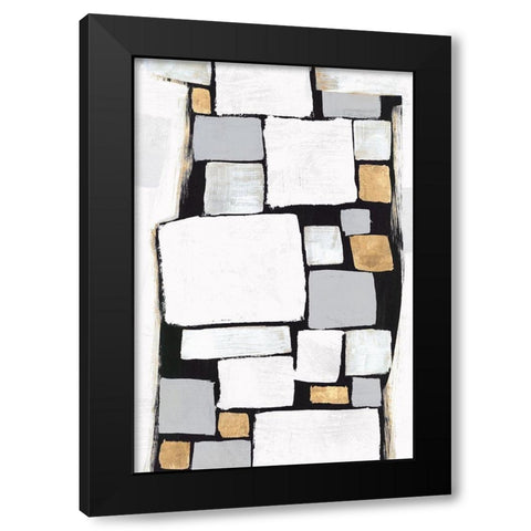 Stacks II  Black Modern Wood Framed Art Print with Double Matting by Isabelle Z