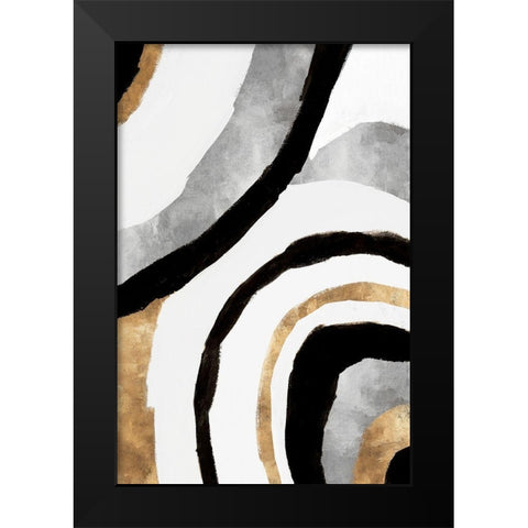Nation I Black Modern Wood Framed Art Print by Isabelle Z