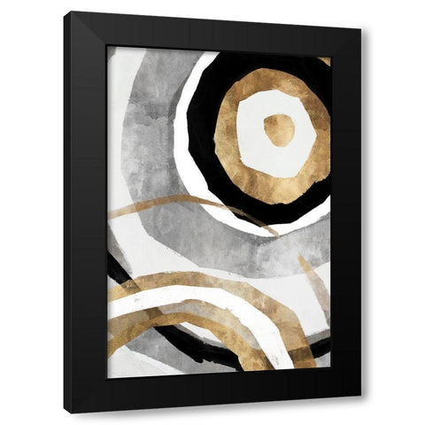 Nation II  Black Modern Wood Framed Art Print with Double Matting by Isabelle Z