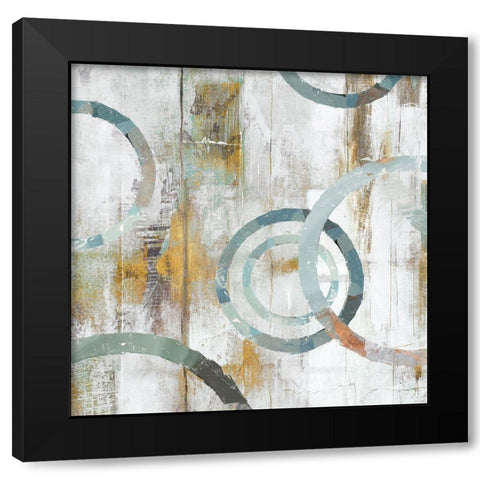 Swirls II Black Modern Wood Framed Art Print by Isabelle Z