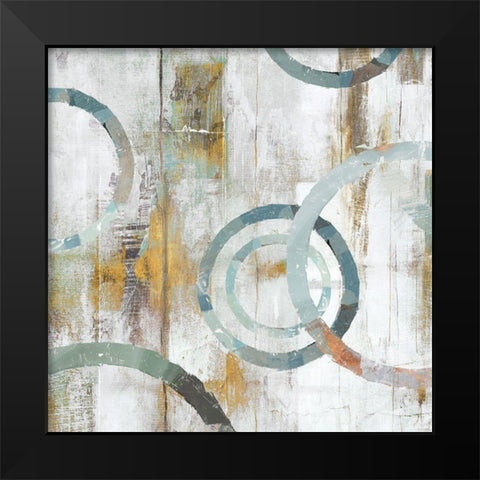 Swirls II Black Modern Wood Framed Art Print by Isabelle Z