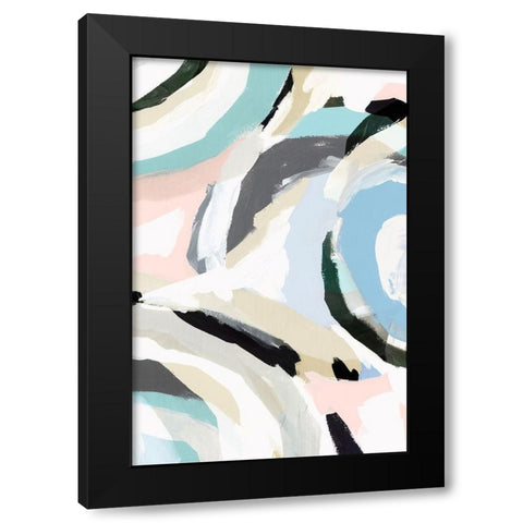 Blue Galore II Black Modern Wood Framed Art Print with Double Matting by Isabelle Z