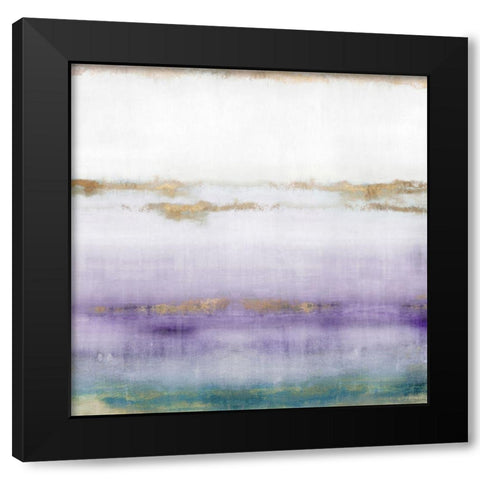 Cerulean Haze I Violet Version Black Modern Wood Framed Art Print with Double Matting by Isabelle Z