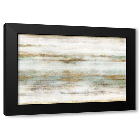 Golden Horizons Black Modern Wood Framed Art Print by Isabelle Z