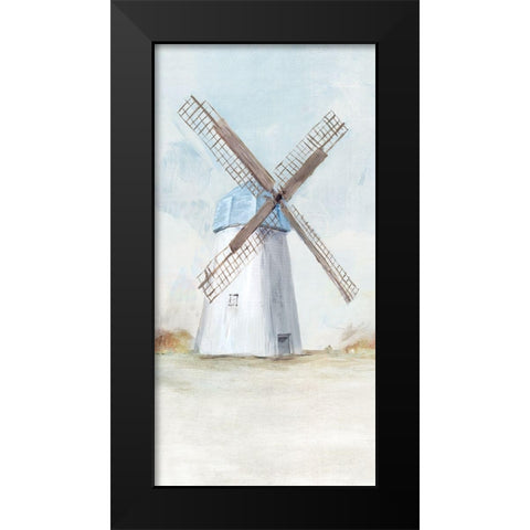 Blue Windmill I  Black Modern Wood Framed Art Print by Isabelle Z
