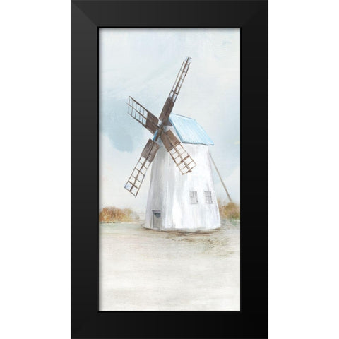 Blue Windmill II  Black Modern Wood Framed Art Print by Isabelle Z