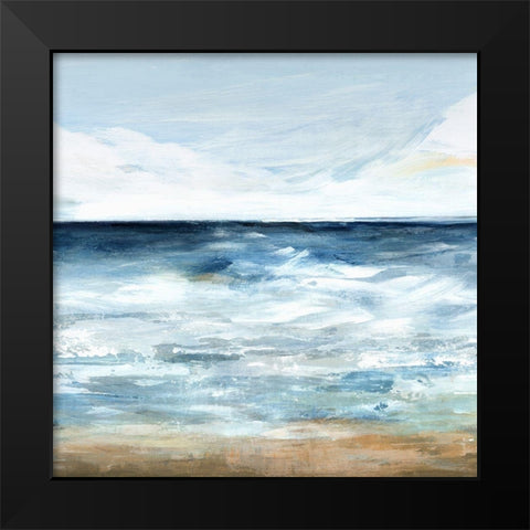 Blue Ocean I  Black Modern Wood Framed Art Print by Isabelle Z