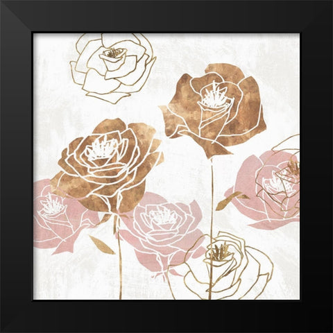 Rose Garden I Black Modern Wood Framed Art Print by Isabelle Z