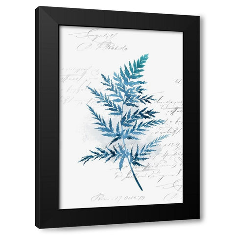 Botanical Blue I  Black Modern Wood Framed Art Print with Double Matting by Isabelle Z
