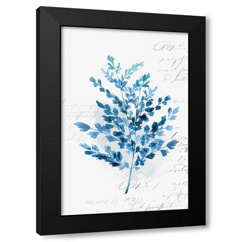 Botanical Blue III  Black Modern Wood Framed Art Print by Isabelle Z