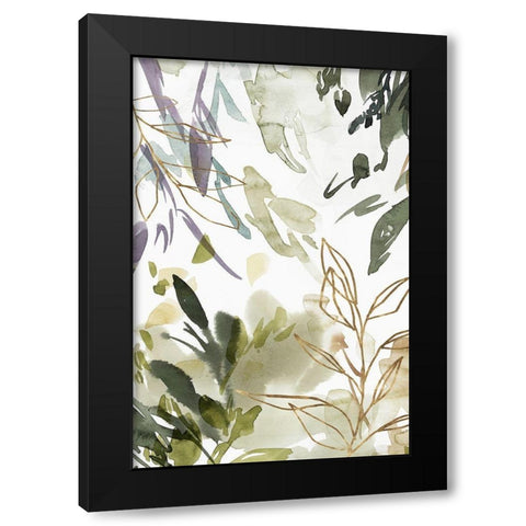 Flourishing Green I  Black Modern Wood Framed Art Print with Double Matting by Isabelle Z