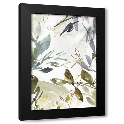 Flourishing Green III  Black Modern Wood Framed Art Print by Isabelle Z