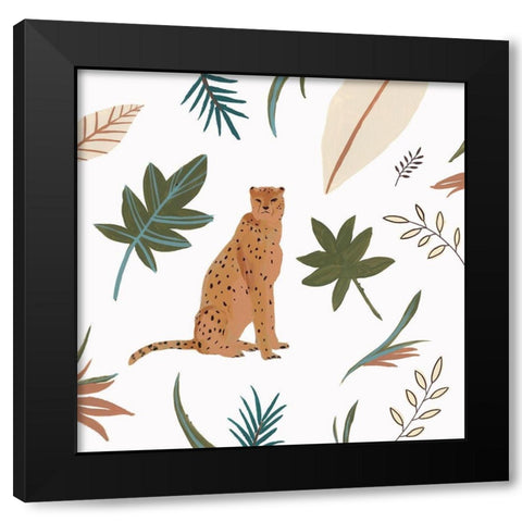 African Cheetah I  Black Modern Wood Framed Art Print with Double Matting by Isabelle Z