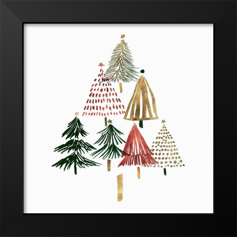 Pine Trees II  Black Modern Wood Framed Art Print by Isabelle Z