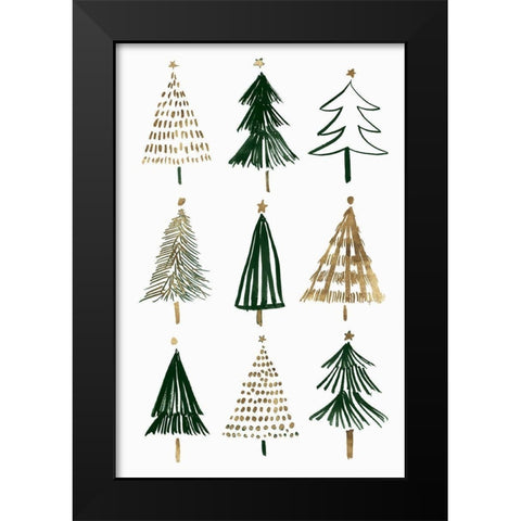 Evergreens I  Black Modern Wood Framed Art Print by Isabelle Z