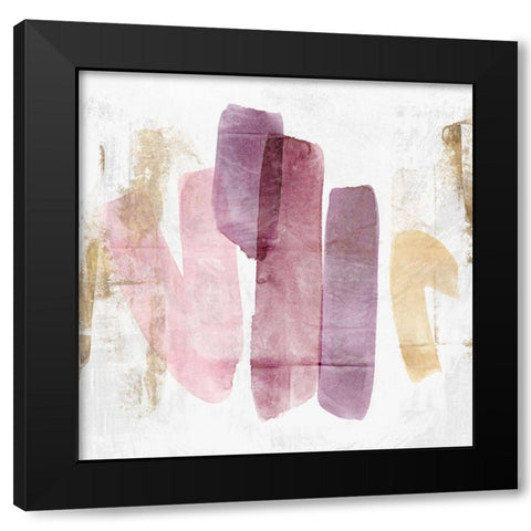 Violets Dance II Black Modern Wood Framed Art Print by Isabelle Z