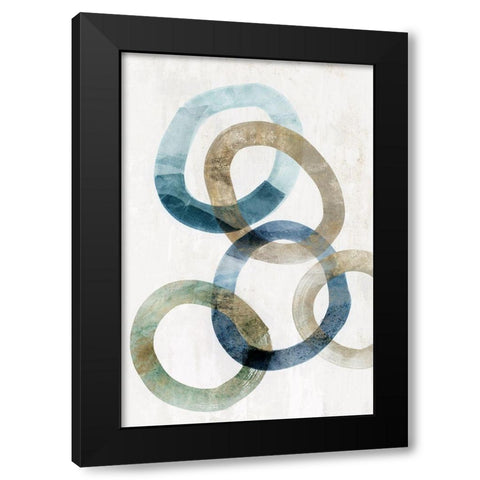 Trilogy I  Black Modern Wood Framed Art Print by Isabelle Z