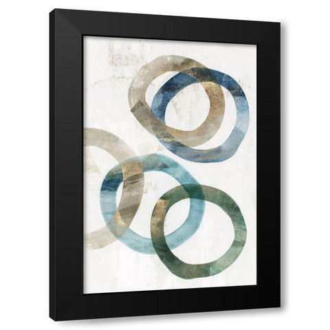 Trilogy II  Black Modern Wood Framed Art Print by Isabelle Z