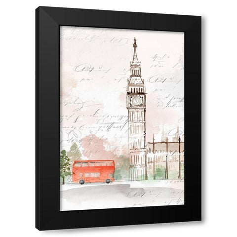 Big Ben London Black Modern Wood Framed Art Print with Double Matting by Isabelle Z