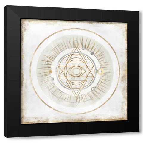 Golden Galaxy III  Black Modern Wood Framed Art Print by Isabelle Z