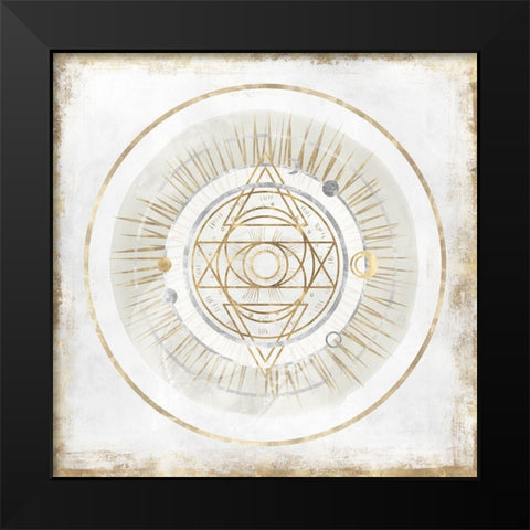 Golden Galaxy III  Black Modern Wood Framed Art Print by Isabelle Z