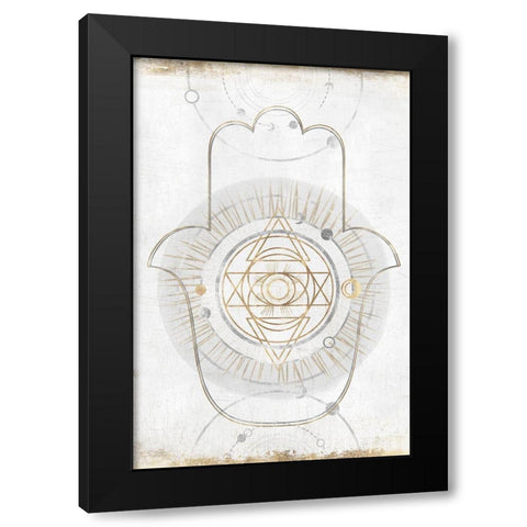 Gold Hamsa I  Black Modern Wood Framed Art Print by Isabelle Z