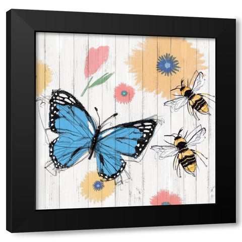Backyard Summer I  Black Modern Wood Framed Art Print by Isabelle Z