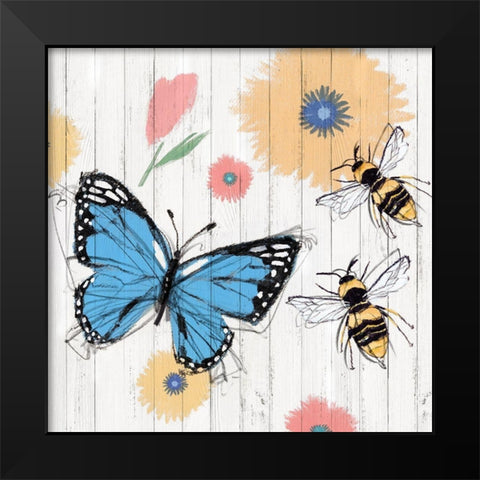 Backyard Summer I  Black Modern Wood Framed Art Print by Isabelle Z