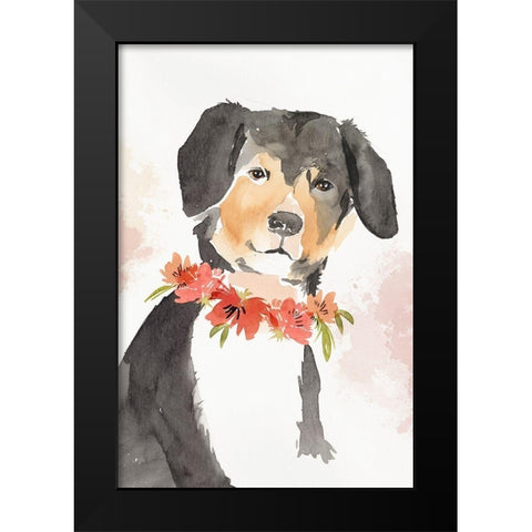 Puppy I  Black Modern Wood Framed Art Print by Isabelle Z