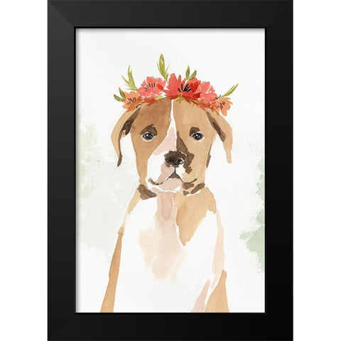 Puppy II Black Modern Wood Framed Art Print by Isabelle Z