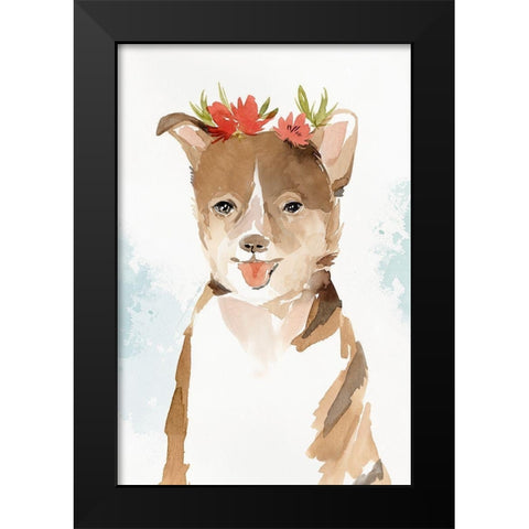 Puppy III  Black Modern Wood Framed Art Print by Isabelle Z
