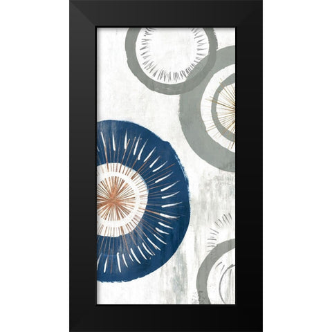 Blue Spheres I  Black Modern Wood Framed Art Print by Isabelle Z
