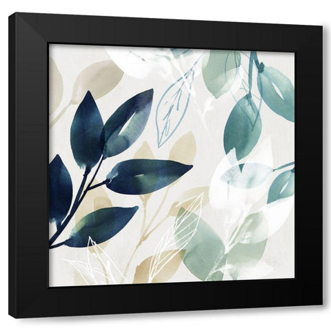 Green Sleeves I  Black Modern Wood Framed Art Print with Double Matting by Isabelle Z