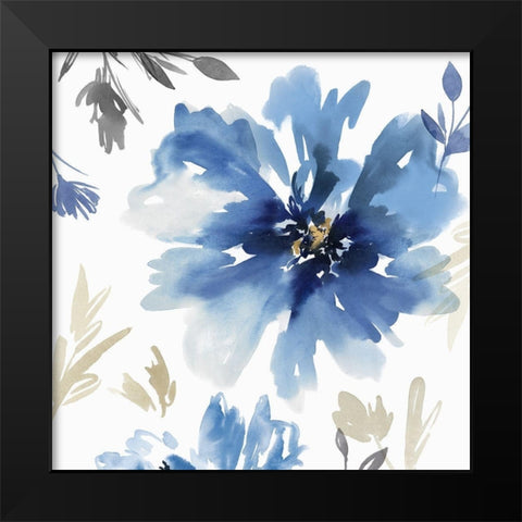 Finesse II Indigo Version  Black Modern Wood Framed Art Print by Isabelle Z