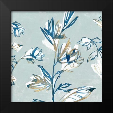 Blossomy I Black Modern Wood Framed Art Print by Isabelle Z