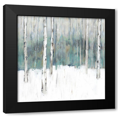Winters Trail II  Black Modern Wood Framed Art Print with Double Matting by Isabelle Z