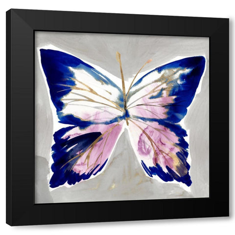 Fluttering I  Black Modern Wood Framed Art Print with Double Matting by Isabelle Z