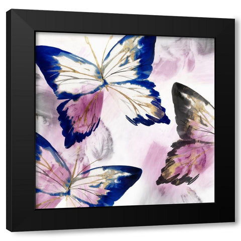 Fluttering II  Black Modern Wood Framed Art Print by Isabelle Z