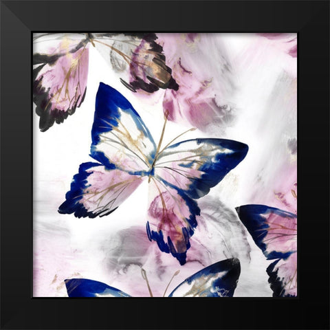 Fluttering III  Black Modern Wood Framed Art Print by Isabelle Z