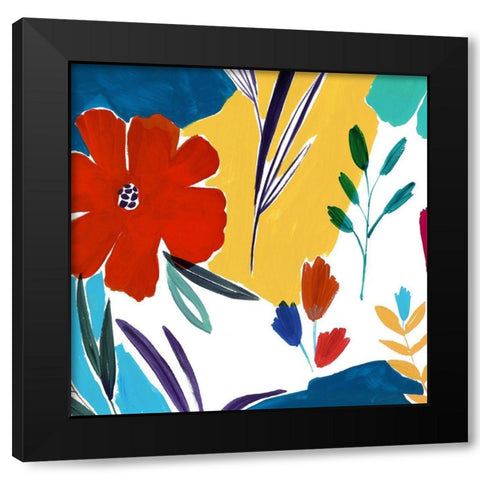 Cheerfulness I  Black Modern Wood Framed Art Print with Double Matting by Isabelle Z