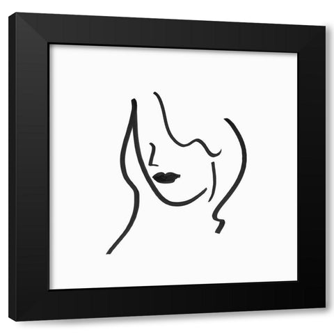Muser II Black Modern Wood Framed Art Print with Double Matting by Isabelle Z