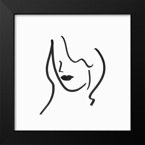 Muser II Black Modern Wood Framed Art Print by Isabelle Z